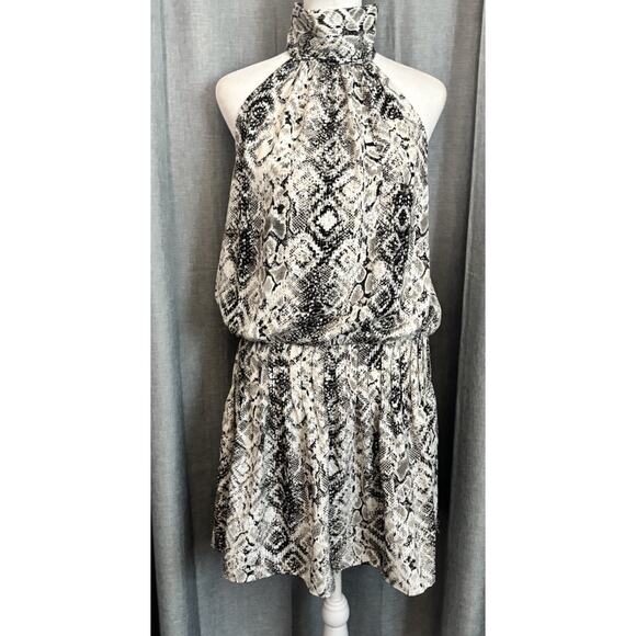 NWT Gypsy and Gold Katwalk Y2K Mock High Neck Snake Print Dress Size Small - Picture 1 of 16